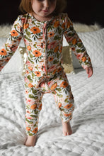 Load image into Gallery viewer, Charlotte Floral Romper-w/fold over feet
