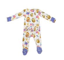 Load image into Gallery viewer, Always Bee My Baby One Piece Ruffled Zippered Footie
