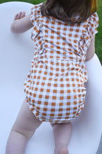 Load image into Gallery viewer, Sunflower Yellow Gingham Bubble Romper
