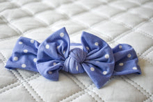 Load image into Gallery viewer, Royal Purple Polka Dot Beauty Bow Headband
