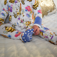 Load image into Gallery viewer, Always Bee My Baby One Piece Ruffled Zippered Footie
